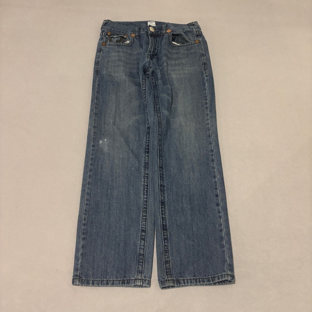 True Religion Joey Super T Mens Blue Jeans 34x34 Y2K Grunge Flap Pocket USA